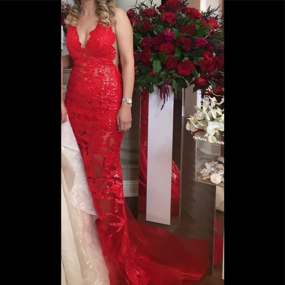 jovani red dress